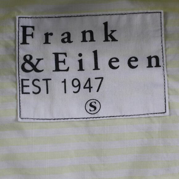Frank Eileen Shirt Womens Small Silvio Striped Yellow Button Down Work Business - Picture 5 of 10